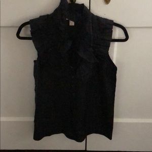 J. Crew Black Sleeveless Blouse